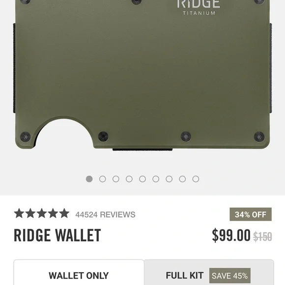Ridge Green Wallet with Accessories - Picture 2 of 2